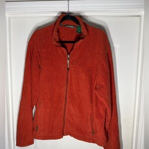 L.L. Bean Men's Rust Fleece Jacket Full Zip size Mens L